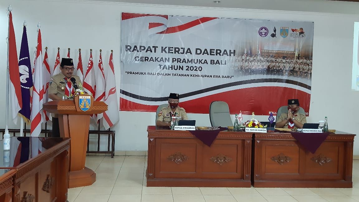 podiumnews.com-Cok Ace Ajak Gerakan Pramuka Lakukan Terobosan Agar Tetap Eksis 